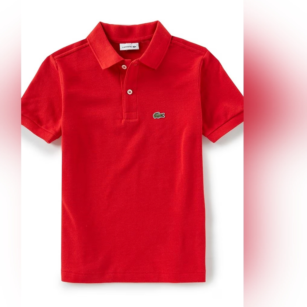 Lacoste Big Boys Pique Polo Short Sleeve Shirt 12